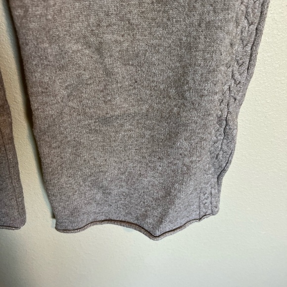 Axes Femme Tan Cable Knit High Rise Cropped Wide Leg Pants S - Picture 6 of 8